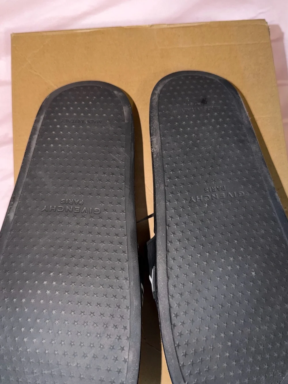 Givenchy Paris Logo Slide Sandals Black Men’s EU 40 / US 7